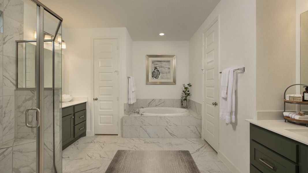 Furnished interior view inside a new home in Briggs Ranch, San Antonio (Image 18).
