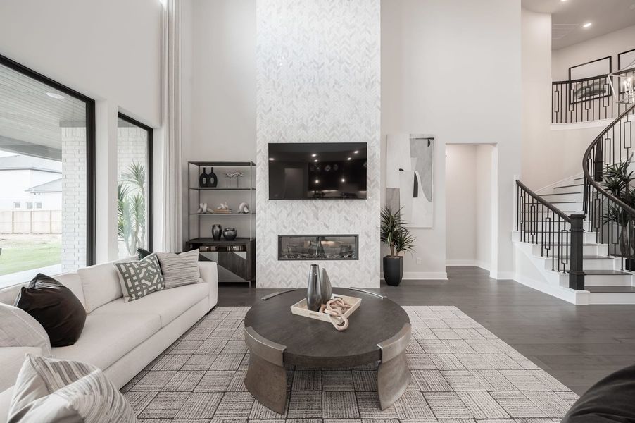 Furnished interior in a model home at Harvest Green in Richmond (Image 19).