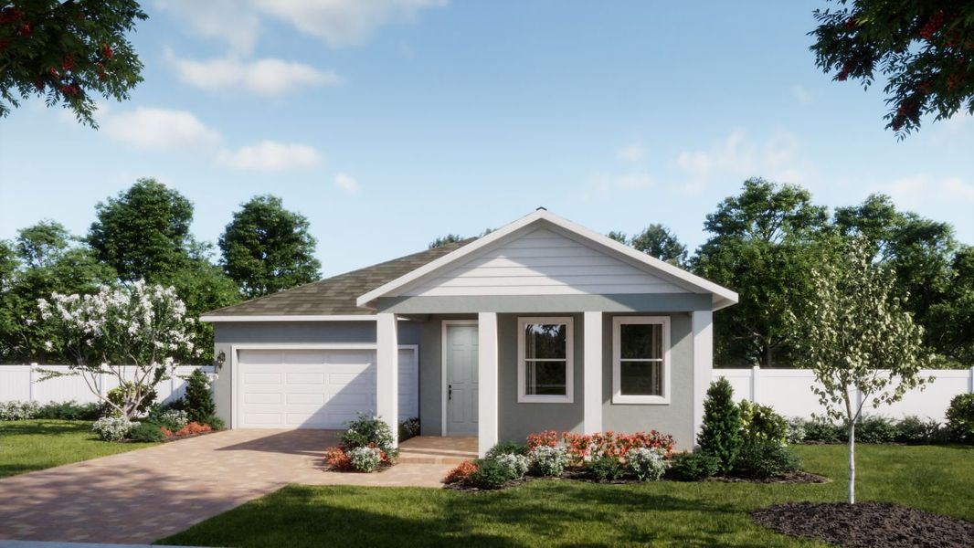 Transitional Elevation | Cedar | Oakview | New Homes in Apopka, FL by Landsea Homes