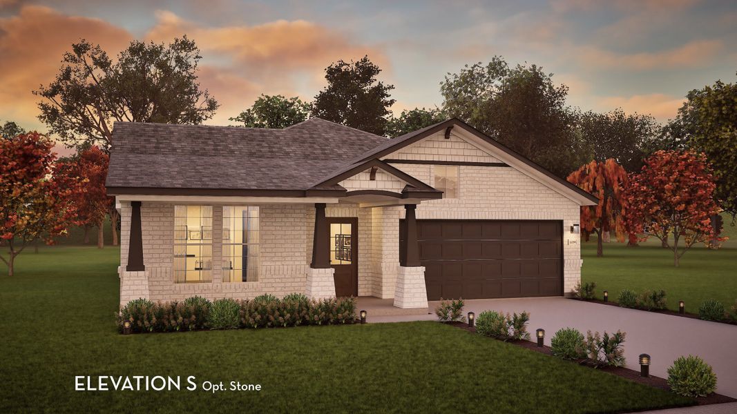 Representative exterior photo of a completed home built from the Glenwood by CastleRock Communities in Horizon Lakes, McLendon-Chisholm, TX (Image 23).