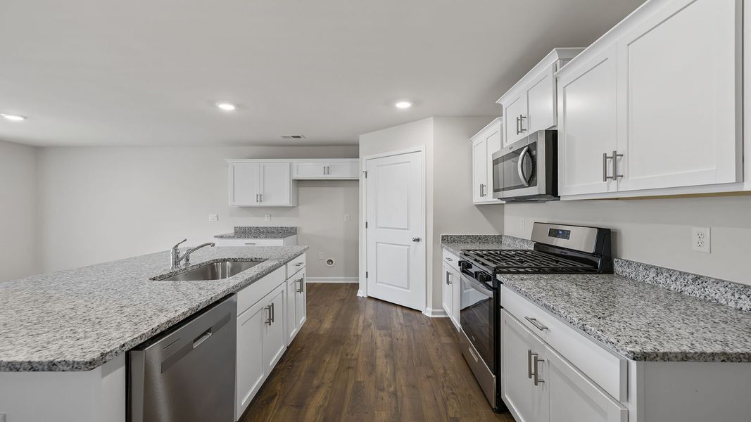 Furnished interior view inside a new home in Treemont Commons, Wellford (Image 6). Furnished interior view inside a new home in Treemont Commons, Wellford (Image 6).