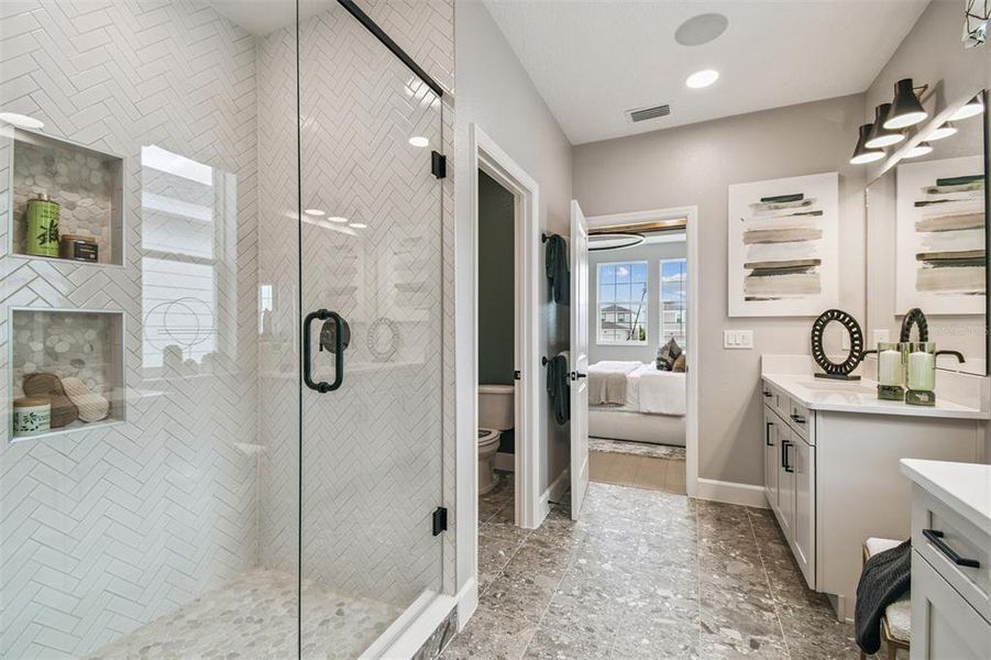 Furnished interior view inside a new home in Lake Star at Ovation, Winter Garden (Image 10).