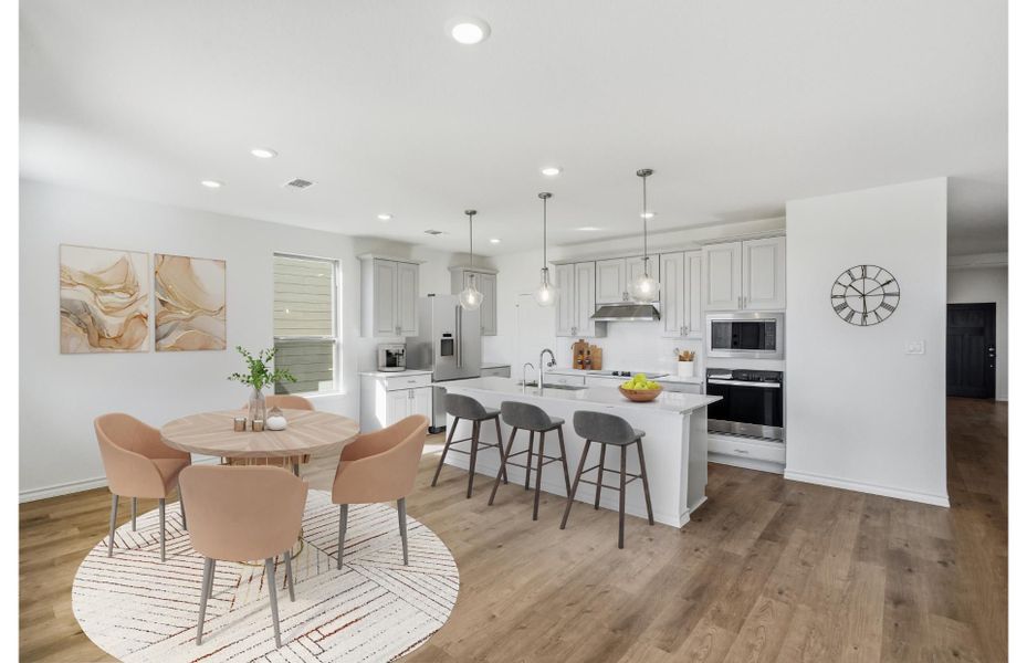 Representative furnished interior of a home built from the Albany by Pulte Homes in Nopal Valley, San Antonio (Image 5).