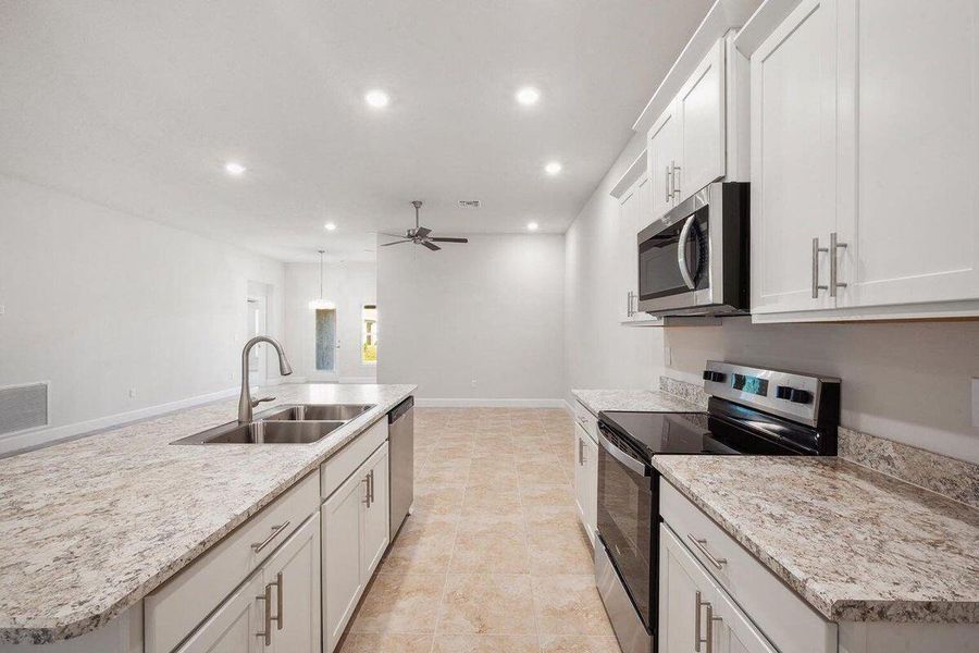 Kitchen View facing the open concept