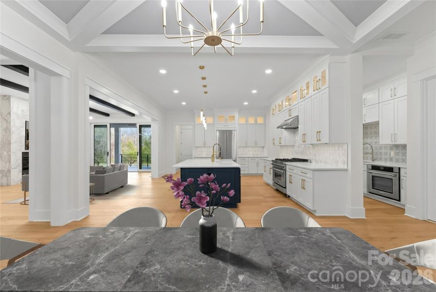 Furnished interior view inside a new home in , Mint Hill (Image 35).