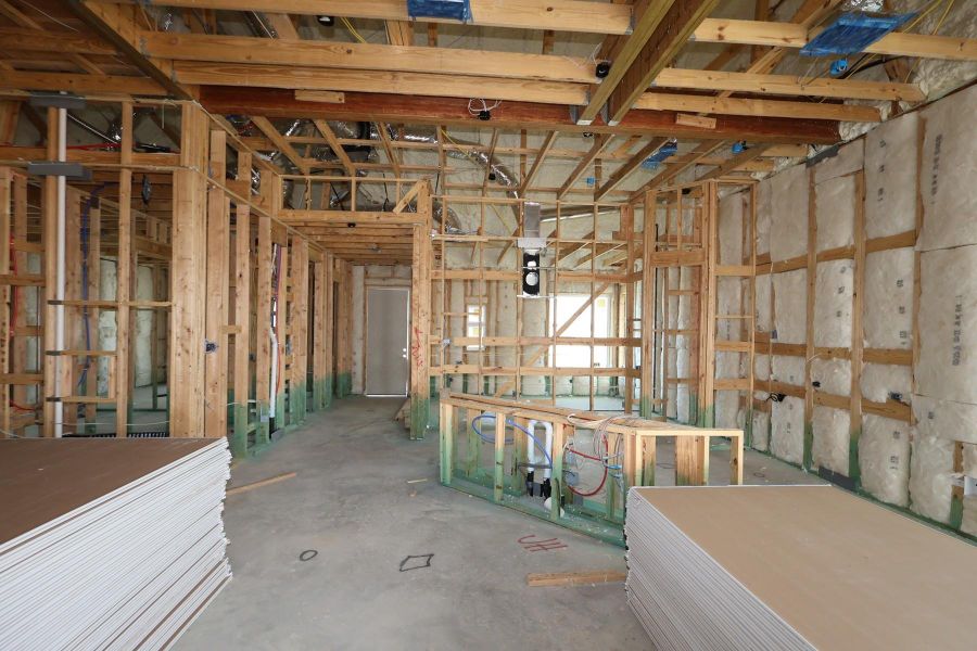 In-progress construction of a new home in Bridgeland Central: Emerald Heights - Enclave Row Collection, Cypress, TX (Image 12).