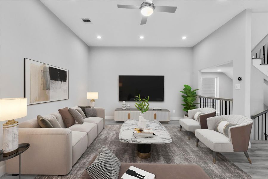 Living room- Virtually staged to illustrate potential Living room- Virtually staged to illustrate potential