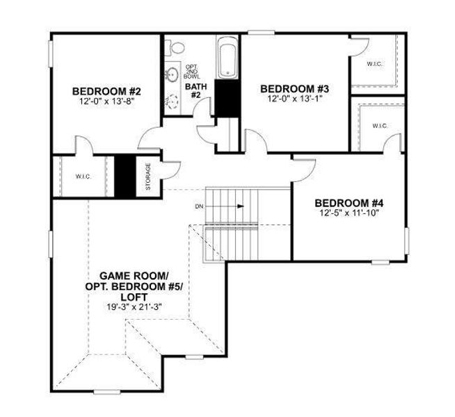 2D floor plan layout of this home in Summerview, Fulshear, TX (Image 5).
