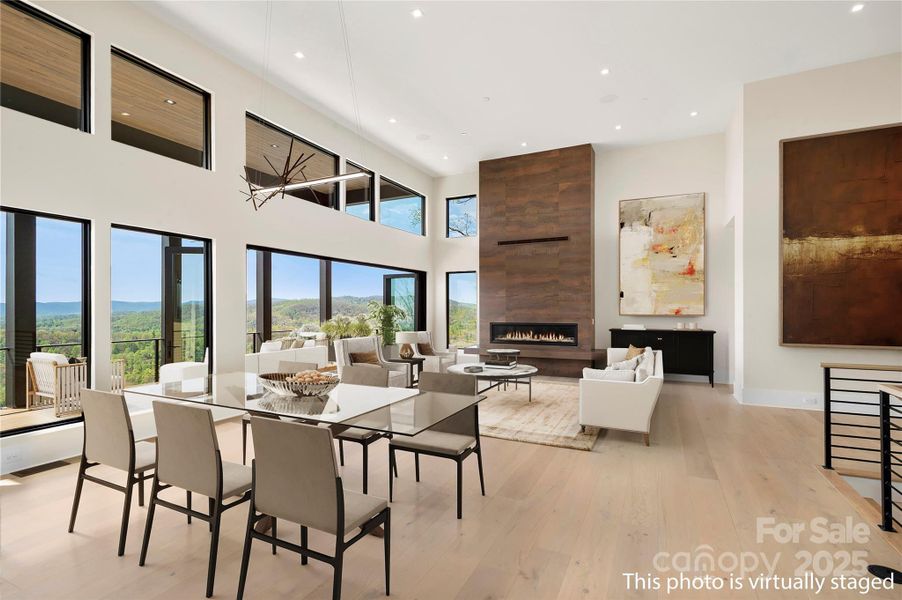 Mountain views from everywhere (virtually staged)