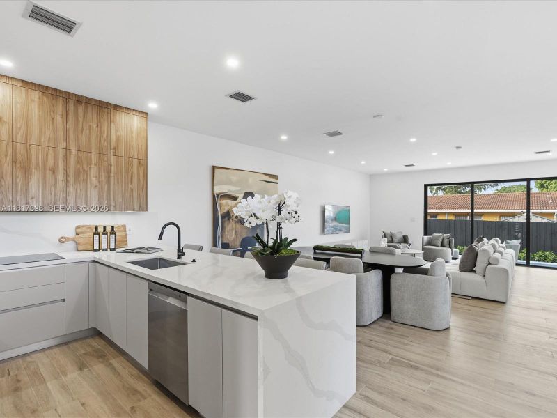 Furnished interior view inside a new home in , Miami (Image 41).