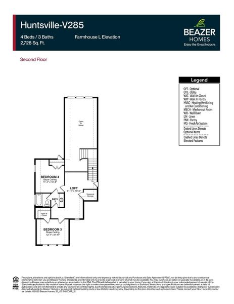 2D floor plan layout of this home in Ellwood, Iowa Colony, TX (Image 3).