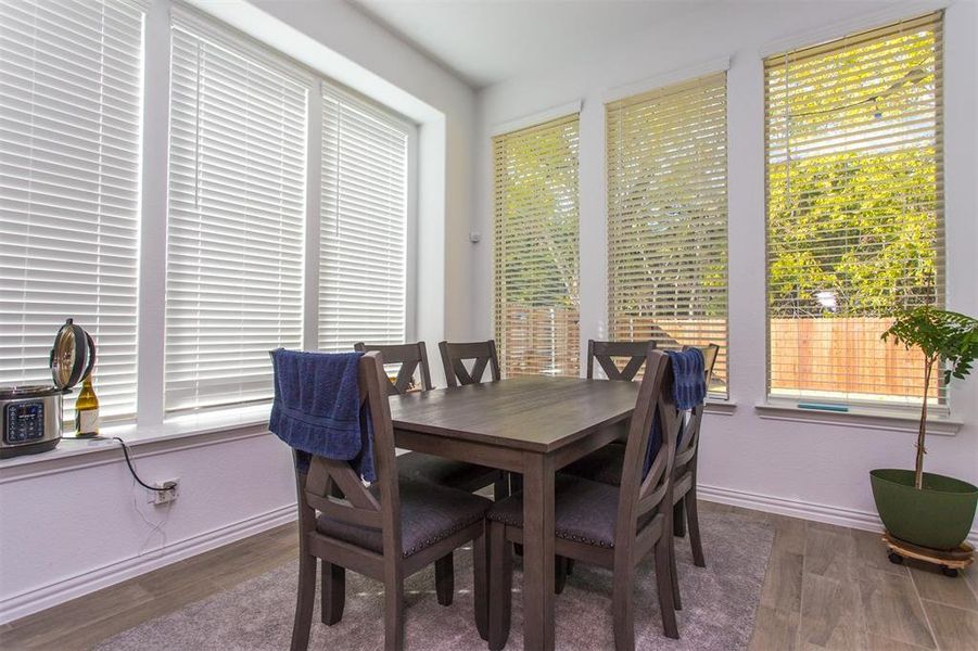 Dining room featuring dark hardwood / wood-style flooring