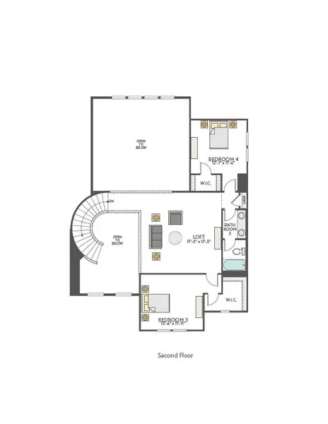 2D floor plan layout for the Altura by Tri Pointe Homes in Noven, Leander, TX (Image 4). 2D floor plan layout for the Altura by Tri Pointe Homes in Noven, Leander, TX (Image 4).
