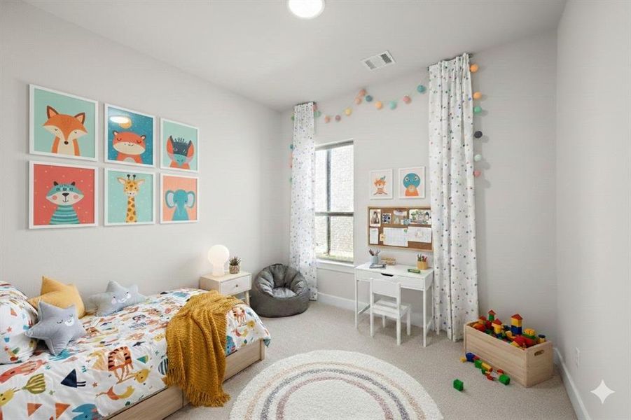 Virtually Staged Bedroom