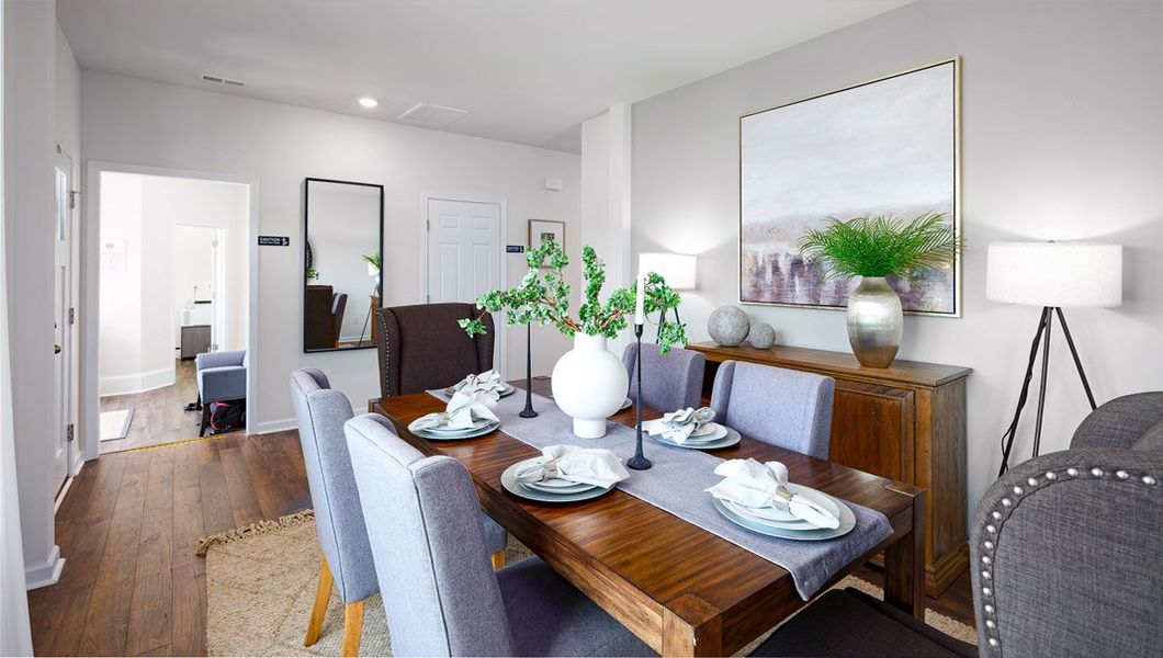 Furnished interior view inside a new home in Tap Root Farms, Fletcher (Image 12).