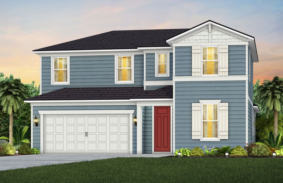 Representative exterior photo of a completed home built from the Coral Grand by Pulte Homes in Murray Farms, Middleburg, FL (Image 2). Representative exterior photo of a completed home built from the Coral Grand by Pulte Homes in Murray Farms, Middleburg, FL (Image 2).