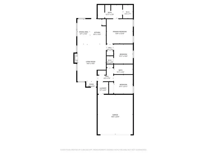 2D floor plan layout of this home in , Hillsboro, TX (Image 5).