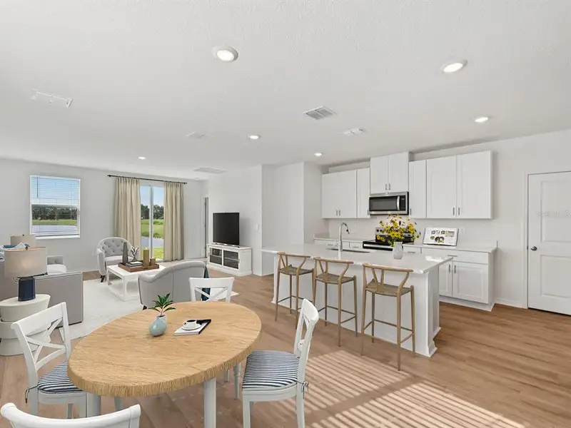 Furnished interior view inside a new home in Two Rivers - Premier Series, Zephyrhills (Image 6). Furnished interior view inside a new home in Two Rivers - Premier Series, Zephyrhills (Image 6).