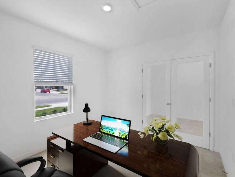 Representative furnished interior of a home built from the Azalea by Taylor Morrison in Palm Wind, Hudson (Image 30).