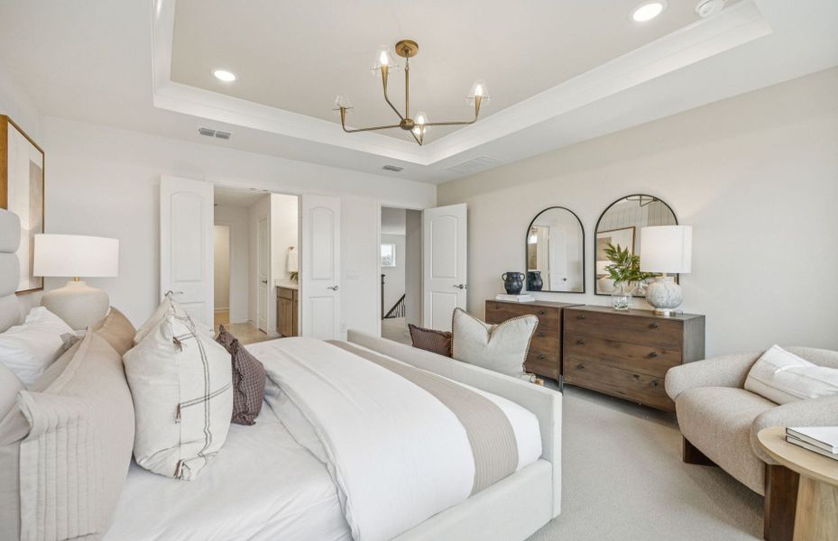 Furnished interior view inside a new home in Ribbonwood, Aubrey (Image 15). Furnished interior view inside a new home in Ribbonwood, Aubrey (Image 15).