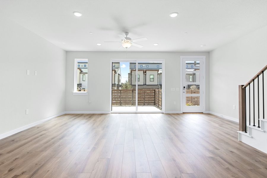 Spacious, unfurnished interior of a new home in Willow Grove Townhomes, Melissa (Image 23).