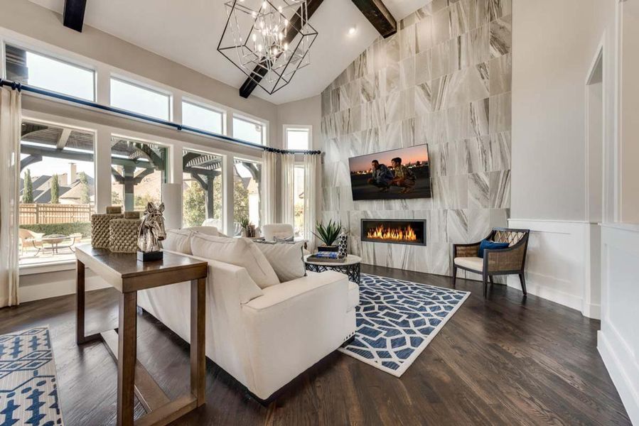 Furnished interior in a model home at Park Place in Prosper (Image 15).