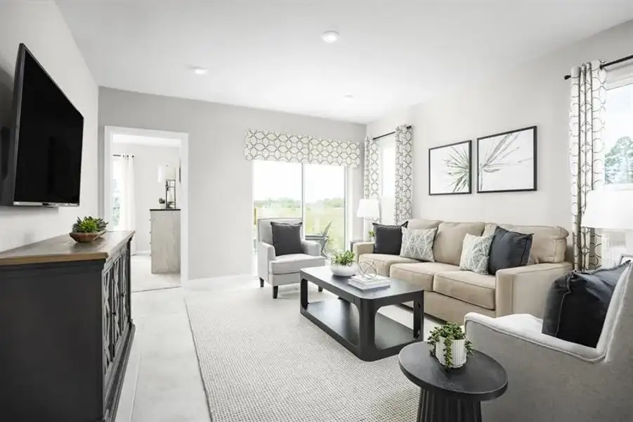 Furnished interior view inside a new home in Emerald Fields Villas, Hudson (Image 11).