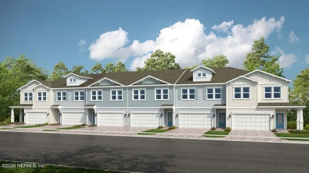 Front exterior of a new home in , St. Augustine, FL, highlighting curb appeal (Image 1). Front exterior of a new home in , St. Augustine, FL, highlighting curb appeal (Image 1).