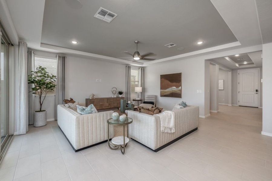 Furnished interior view inside a new home in The Grove at El Cidro, Goodyear (Image 6).