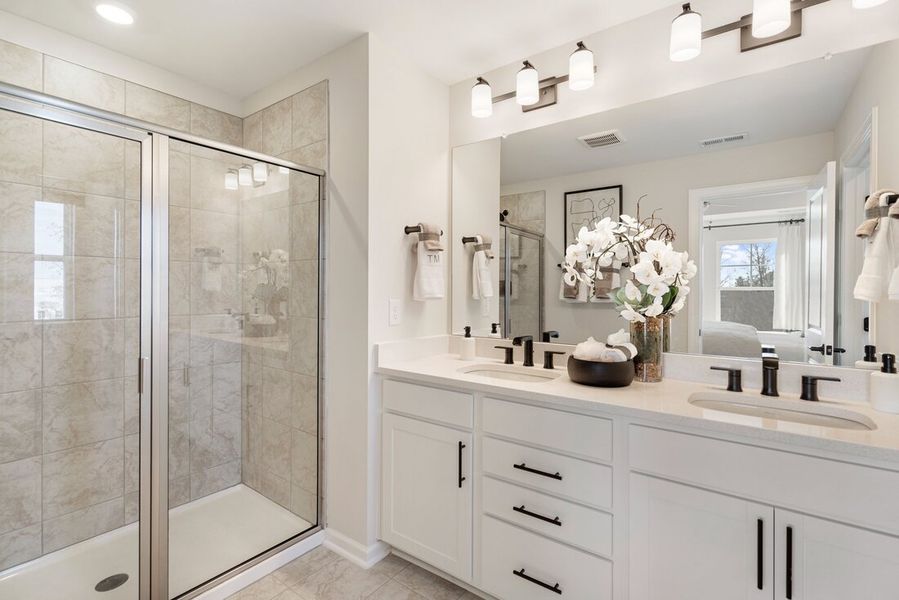 Representative furnished interior of a home built from the Greystone by Taylor Morrison in Silverstone Townes, Knightdale (Image 10).