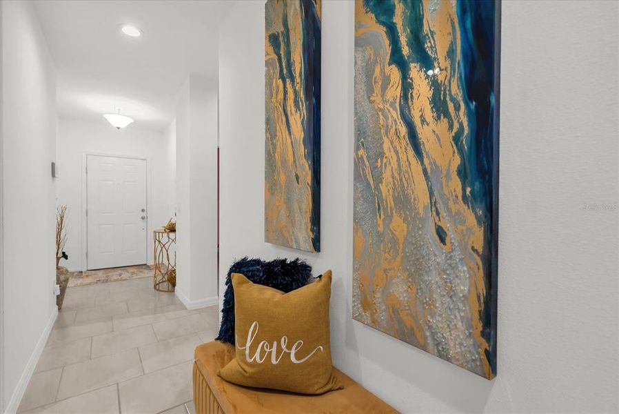 Furnished interior view inside a new home in Hammock Reserve, Haines City (Image 14).