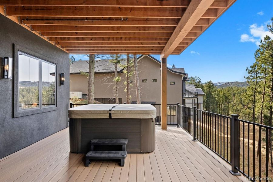 Exterior details and patio area of a home in , Evergreen (Image 4). Exterior details and patio area of a home in , Evergreen (Image 4).