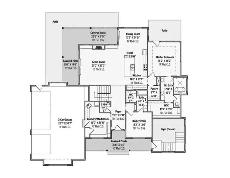 2D floor plan layout of this home in , Landrum, SC (Image 3).