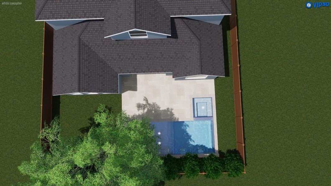 Exterior rendering of this home design in , Dallas, TX (Image 4).