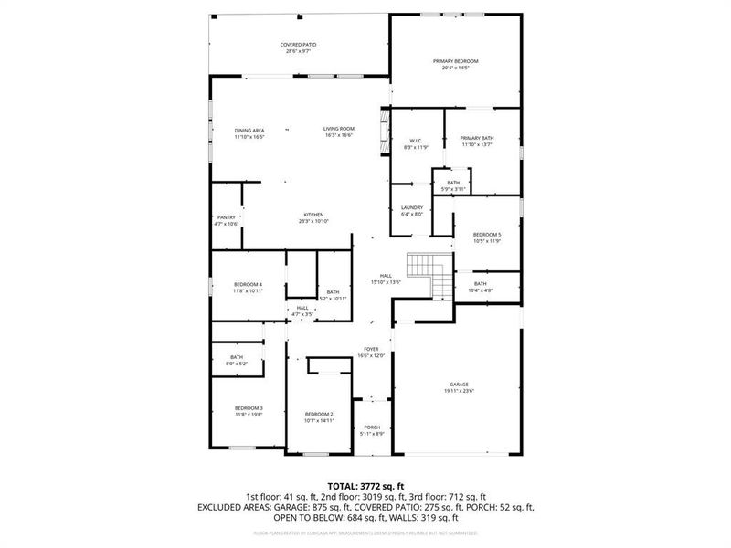 2D floor plan layout of this home in , Farmersville, TX (Image 6).