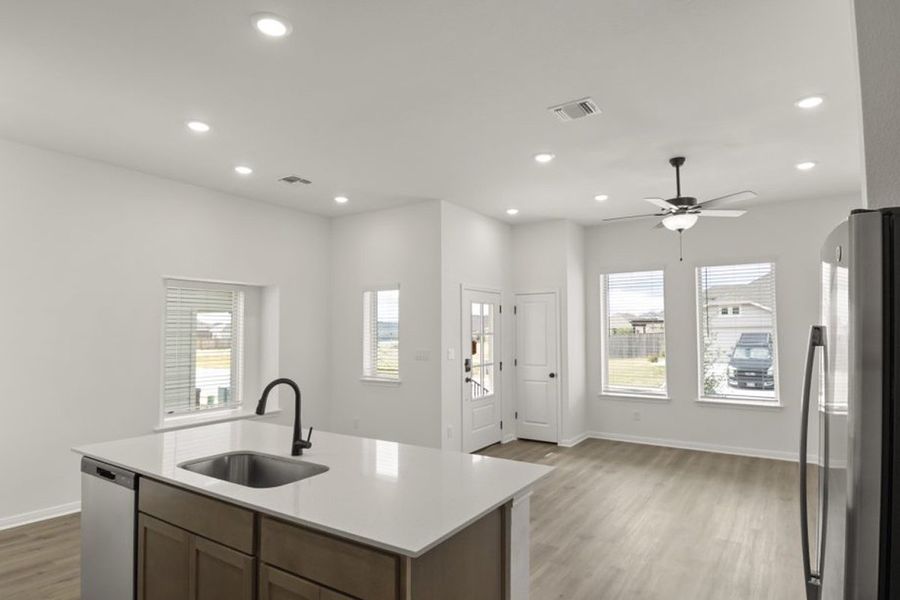 Representative furnished interior of a home built from the Mesquite by Pacesetter Homes in Blanco Vista, San Marcos (Image 11).