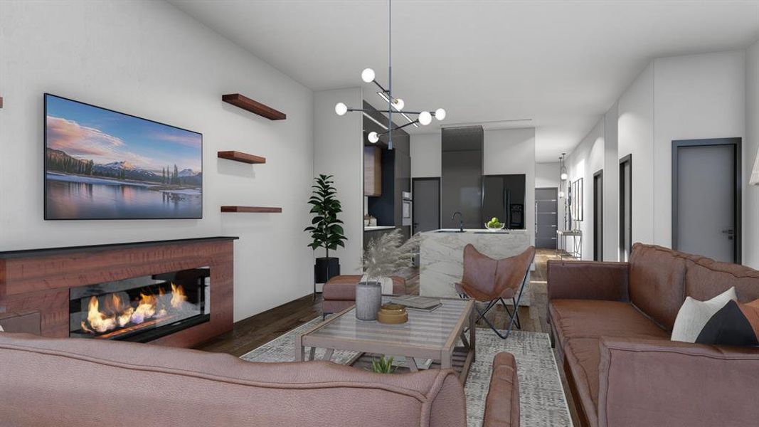 Furnished interior view inside a new home in , Irving (Image 13).