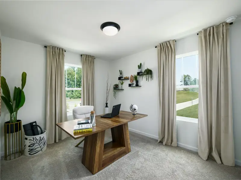 Furnished interior view inside a new home in Dukes Ridge, Charlotte (Image 18).