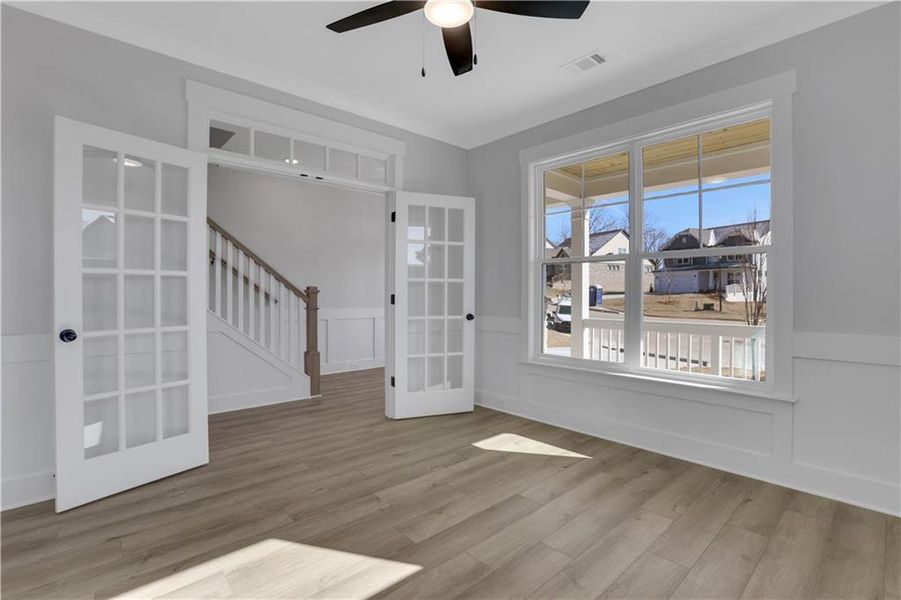 Spacious, unfurnished interior of a new home in Cambridge, Flowery Branch (Image 17). Spacious, unfurnished interior of a new home in Cambridge, Flowery Branch (Image 17).
