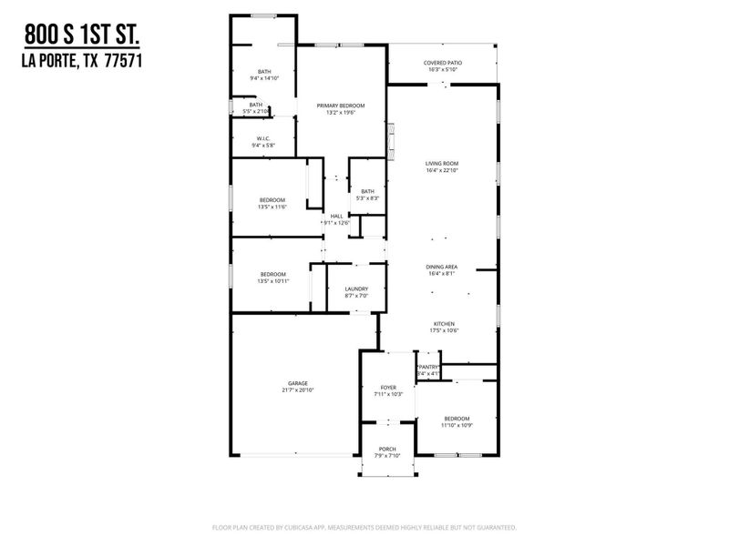 2D floor plan layout of this home in , La Porte, TX (Image 3).