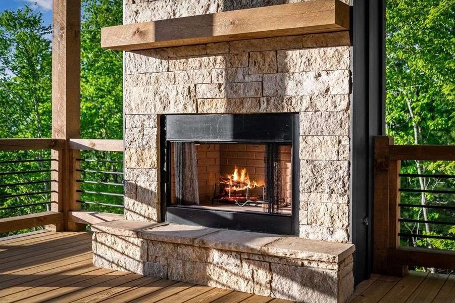 Exterior details and patio area of a home in , Blue Ridge (Image 34).