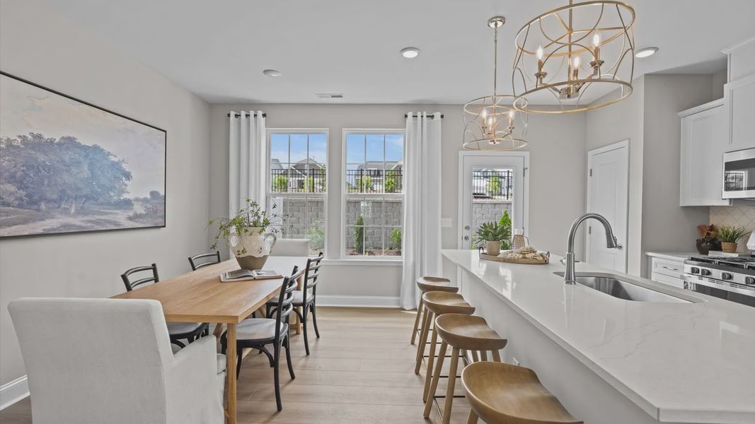 Furnished interior view inside a new home in Spring Village Townhomes, Angier (Image 25).