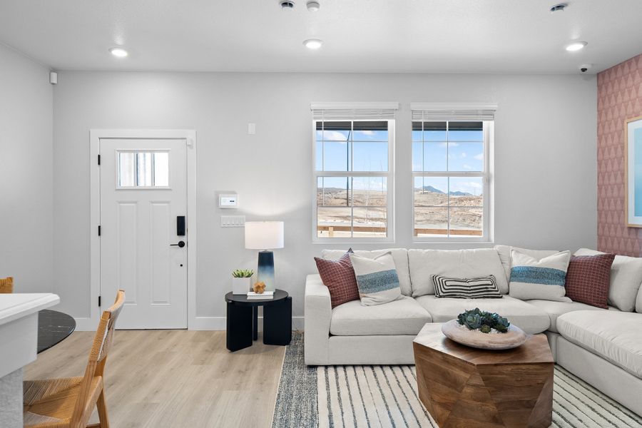 Furnished interior view inside a new home in Trailstone, Arvada (Image 6). Furnished interior view inside a new home in Trailstone, Arvada (Image 6).