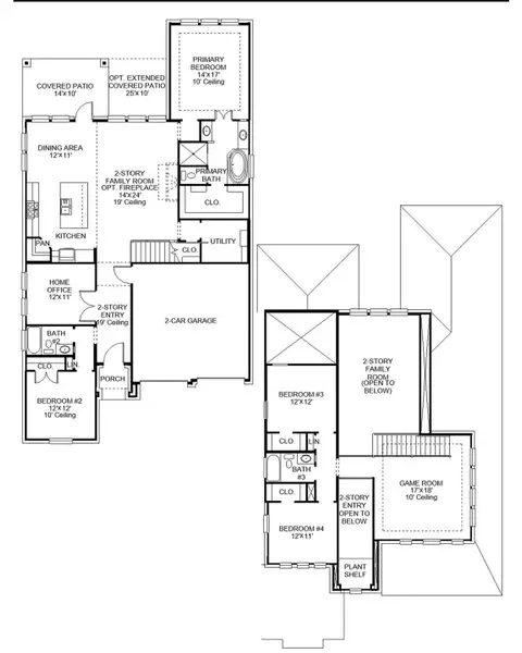 2D floor plan layout of this home in Parkside on the River West, Georgetown, TX (Image 2). 2D floor plan layout of this home in Parkside on the River West, Georgetown, TX (Image 2).