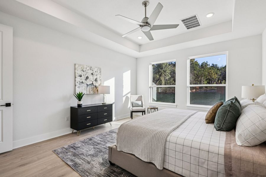 Furnished interior view inside a new home in Sauls Ranch, Round Rock (Image 37).
