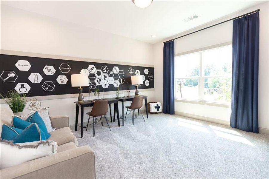 Furnished interior view inside a new home in Waterhaven Single Family, Cumming (Image 10).