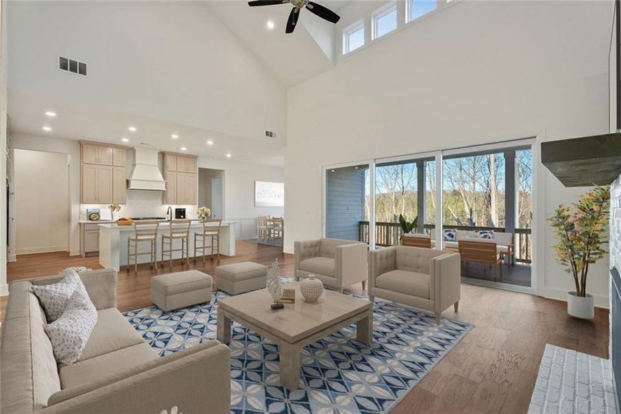 Furnished interior view inside a new home in Long Hollow Landing, Gainesville (Image 34).
