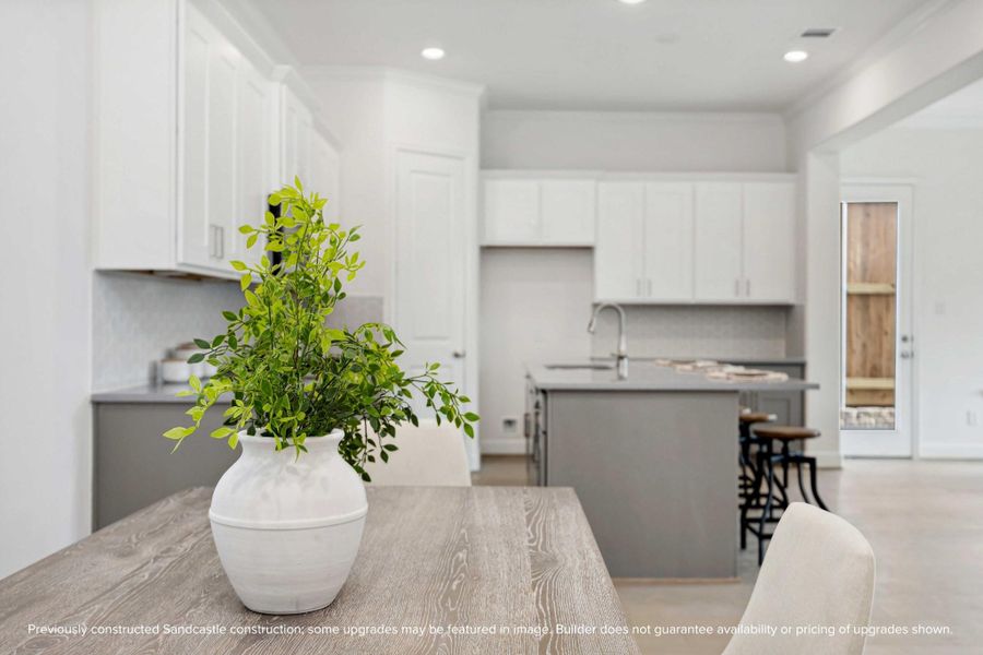 Even Tuesday night pasta tastes better here. This bright, open dining space adds a little extra joy to everyday meals. Even Tuesday night pasta tastes better here. This bright, open dining space adds a little extra joy to everyday meals.