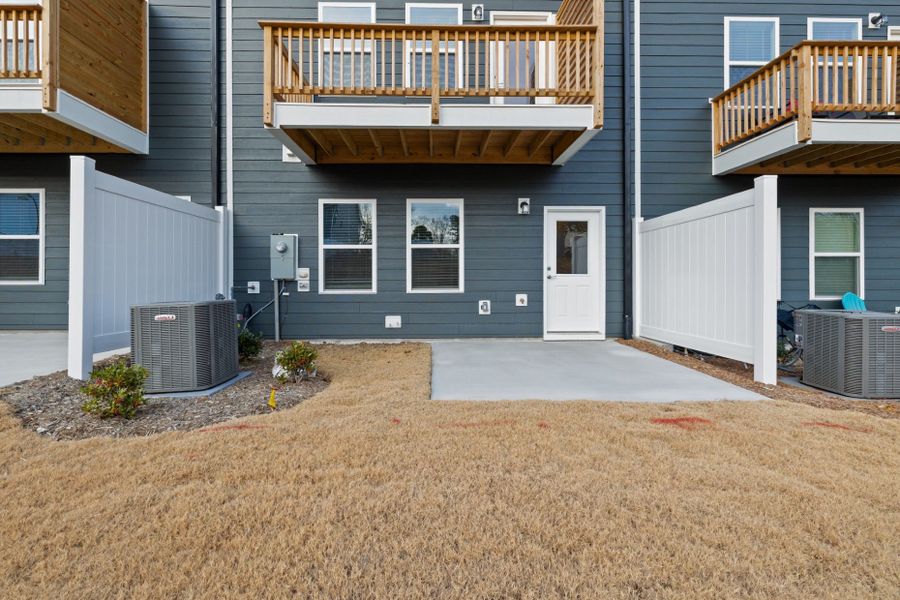 Exterior details and patio area of a home in Everton, Durham (Image 4).