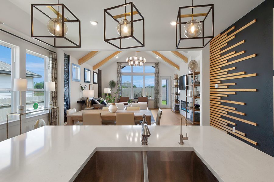 Representative furnished interior of a home built from the Austin – 45′ Lot by Chesmar Homes in Bridgeland, Cypress (Image 7).